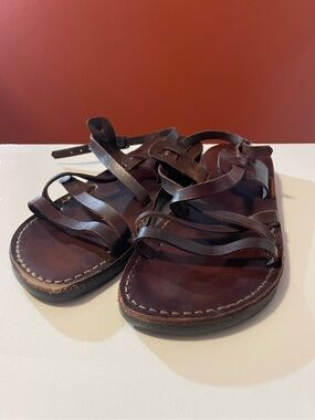 Holy Land Market Adults Camel Biblical Jesus Leather Brown Jerusalem Made Sandal